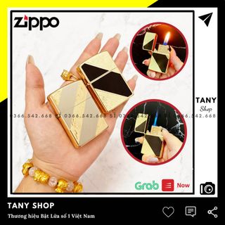 BẬT LỬA CHIEF 2 RUỘT - 3 LỬA HOA VĂN VÀNG ĐEN/VÀNG BẠC (1 RUỘT ZIPPO XÀI XĂNG - 1 RUỘT 2 LỬA XÀI GAS) - Phân phối bởi TANYLIGHTER CF2R3L