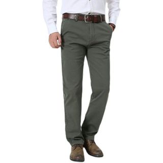 quần kaki nam trung niên ống suông vải cotton dày loại quần dài kaki trung niên form rộng ống suông SUMYF