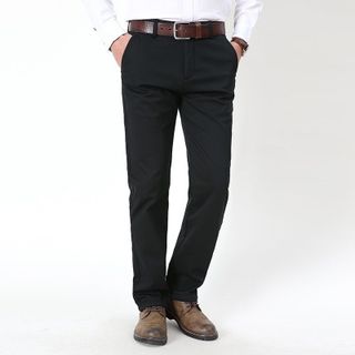 quần kaki nam trung niên ống suông vải cotton dày loại quần dài kaki trung niên form rộng ống suông SUMYF