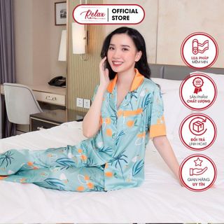 Đồ ngủ nữ pyjama tay ngắn quần dài freesize HW1007 giá sỉ
