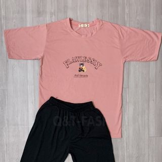 Sét bộ nữ ,đồ bộ lững ngố nữ thun coton sufa,áo phom rộng phối quần đen ,thời trang xuân hè BL15-GẠCH
