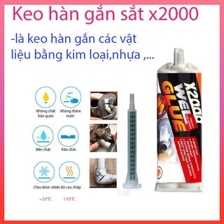 [SẢN PHẨM CHÍNH HÃNG] Keo hàn sắt x2000,Keo Hàn Sắt Đa Năng 2 Thành Phần Chịu Nhiệt Chịu Va Chạm Tác Động Mạnh, Chống Thấm Tốt, Keo Hàn Kim Loại Siêu Chắc Nhật Bản giá sỉ