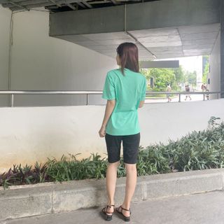 Sét bộ nữ ,đồ bộ lững ngố nữ thun coton sufa,áo phom rộng phối quần đen ,thời trang xuân hè BL15-XANH LÁ