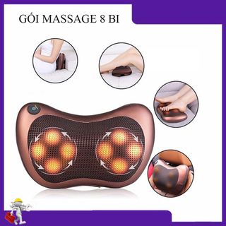 Gối massage hồng ngoại 8 bi 2 chiều cao cấp, gối mát xa cổ vai gáy chính hãng công nghệ Nhật Bản giá sỉ