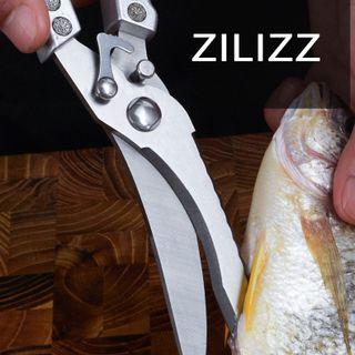 Kéo Cắt Gà Sắc Bén Zilizz - Cắt Xương Gà, Xương Cá Siêu Chắc Bằng Thép Không Gỉ Bản Cao Cấp