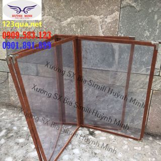 bìa kính, bìa lá, bìa menu, bìa da simili theo yêu cầu giá sỉ