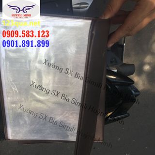 bìa kính, bìa lá, bìa menu, bìa da simili theo yêu cầu