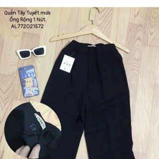 Quần tây nữ công sở vải tuyết mưa ,phù hợp đi làm ,đi học, dày,mịn đẹp, ống rộng 1 nút TM03