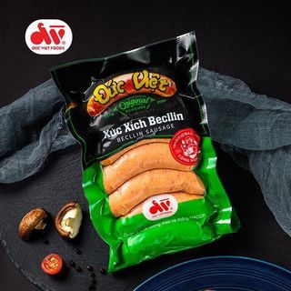 Xúc xích becllin Đức Việt, Chuẩn vị Đức. Gói 7 cây / 500g, Date mới nhất giá sỉ