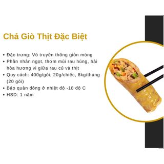 GÓI 20 CÁI CHẢ GIÒ (NEM RÁN) THỊT ĐẶC BIỆT - NHÂN ĐẦY, VỎ MỎNG, GÓI TRỌN YÊU THƯƠNG. GÓI 400GR