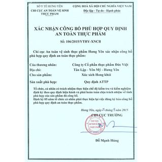 Xúc xích Hong Khói Đức Việt, Gói 10 Cây / 500g. Date mới nhất
