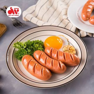 Gói 6 cây Xúc xích hong khói size lớn, Xúc xích Đức Việt, Gói 500g. Date mới nhất