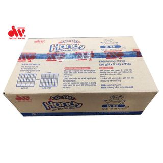 Thùng 20 gói Xúc Xích Tiệt Trùng Handy Đức Việt, Gói 5 cây x 21g. Xúc xích ăn liền, Đảm bảo ATVSTP