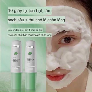 Nạ sủi bọt rau má giúp sạch sâu, thu nhỏ lỗ chân lông