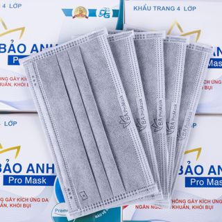 Khẩu Trang Y Tế 4 Lớp BẢO ANH PROMASK - Màu Trắng-Hộp 50 Cái