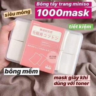 Bông tẩy trang miniso 1000 miếng, Bông tẩy trang nhật bản