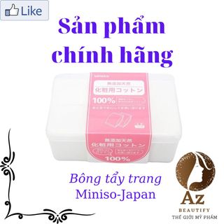 Bông tẩy trang miniso 1000 miếng, Bông tẩy trang nhật bản giá sỉ