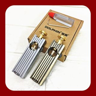 BẬT LỬA XĂNG ĐÁ CỔ DOLPHIN 669 - HÚT TẨU (KIM LOẠI) - (XÀI XĂNG) - Phân phối bởi TANY LIGHTER