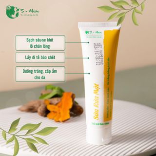 Sữa rửa mặt Smom làm sạch sâu, dịu nhẹ, giảm bã nhờn và se khít lỗ chân lông cho mẹ bầu và sau sinh