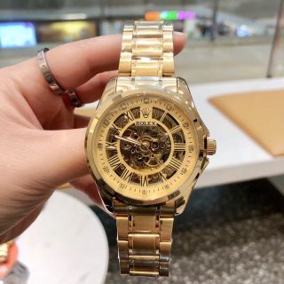 Đồng hồ rolex01 chạy cơ day thép ko gỉ