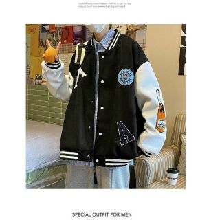 Áo khoác bomber nỉ nút logo MA siêu đẹp