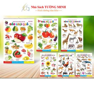 [ĐỒ CHƠI THÔNG MINH] Bộ tranh treo tường cho bé - 14 chủ đề