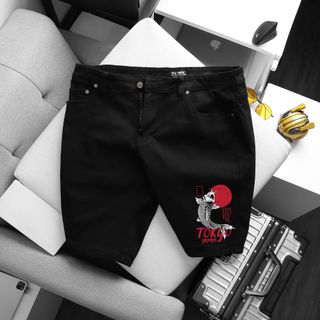 Quần Short kaki jean nam bigsize 80 - 130kg in hình chú chó + cá