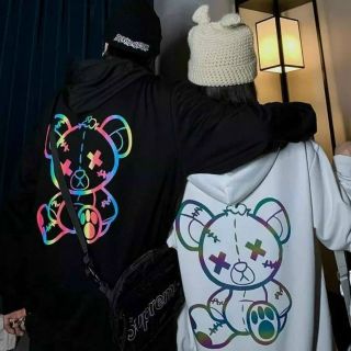 Áo hoodie form dưới 65kg logo in phản quang