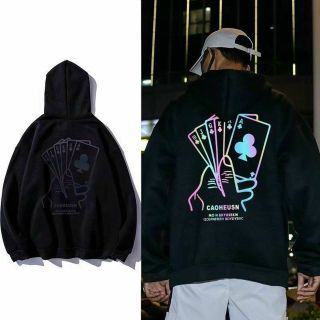 Áo hoodie form dưới 65kg logo in phản quang