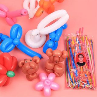 Combo 100 quả bóng bay giun rẻ + tặng 1 bơm tay mini HNHH90