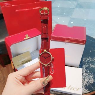 ĐỒNG HỒ CARTlER DÂY DA ĐỎ CAO CẤP