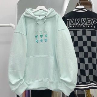 Áo hoodie thêu 6 lá cây