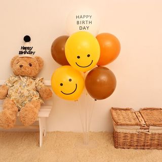 Sỉ Túi 100 quả Bóng bay vàng in hình mặt cười MC01