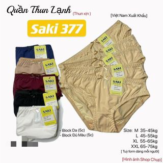 [ Combo 5C ] Quần Lót Nữ Saki Thun Lạnh Co Giãn - Mã 377 Chất Co Giãn, Mát Mịn