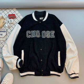 Áo khoác nhung 2 lớp logo thêu Choose form dưới 75kg