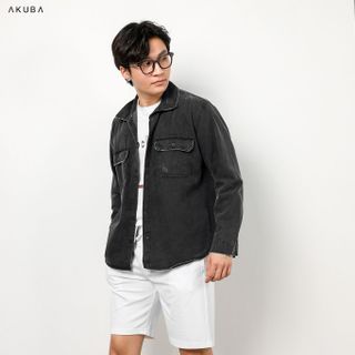 ÁO SƠ MI TAY DÀI DẠNG KHOÁC AKUBA 01D0234
