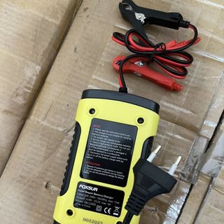 Sạc bình ắc quy 12V 5A 4AH - 100AH FOXSUR, SẠC NHANH KHỬ SUNFAT PHỤC HỒI BÌNH HƯ HỎNG, TĂNG ĐỘ BỀN CỦA BÌNH LCD (FOXSUR LOẠI TỐT)ÔT