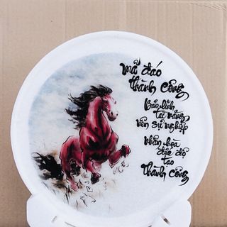 Tranh nghệ thuật trên đĩa đá - quà tặng - đồ trang trí - size đĩa 25cm