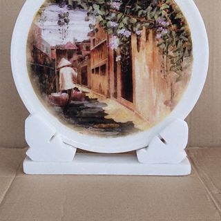 Tranh nghệ thuật trên đĩa đá - quà tặng - đồ trang trí - size đĩa 25cm