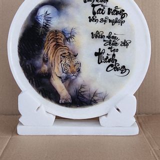 Tranh nghệ thuật trên đĩa đá - quà tặng - đồ trang trí - size đĩa 25cm