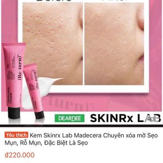 Kem trị sẹo mụn rỗ, kem skinrx lab madecera giá sỉ