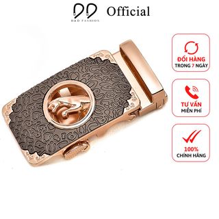 Mặt khóa thắt lưng, đầu khóa dây nịt khóa tự động dùng cho dây có đường rảnh ray mẫu hoa văn