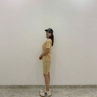 Sét bộ nữ ,đồ bộ lững ngố nữ thun coton sufa,áo phom rộng phối quần đen ,thời trang xuân hè BL16-KEM