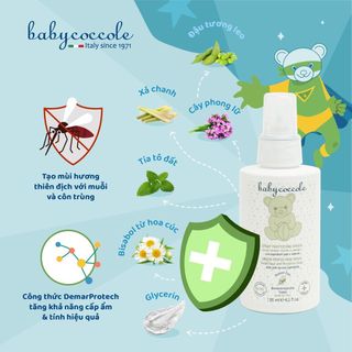 Xịt xua muỗi Babycoccole 0M+ chống muỗi đốt cho bé và cả gia đình, chiết xuất tía tô đất và cây phong lữ 125ml ( mua 12 tặng 1)