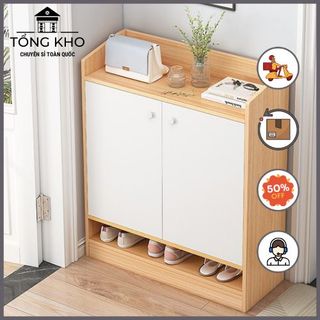 TỦ GIÀY 4 NGĂN 2 CÁNH TRẮNG