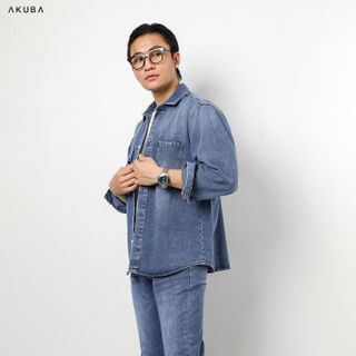 ÁO SƠ MI TAY DÀI DẠNG KHOÁC AKUBA 01D0231