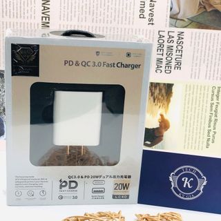 Cốc Sạc Nhanh - 2 Cổng PD20W - QC3.0 - Chân  Dẹt - Chính Hãng LYZ ( Hongkong ) - Model LC40