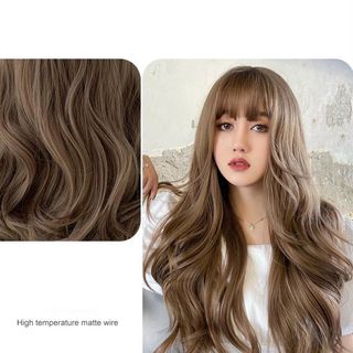 tóc bô nguyên đầu mái thưa xoăn lọn
