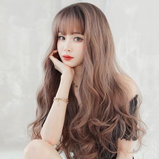 tóc bô nguyên đầu mái thưa xoăn lọn