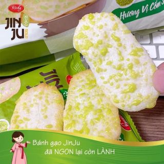 Thùng bánh gạo Richy Jinju vị Cốm sữa (12 gói)